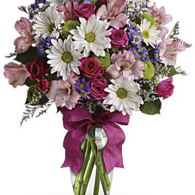 <div id="mark-3" class="m-pdp-tabs-marketing-description">Looking for the prettiest bouquet in town? We've got the perfect all-around choice! Pretty Please is a flower bouquet with all the right stuff - a lovely mix of fresh flowers in breezy shades of pink, white, lavender and more at a wonderfully reasonable price, all tied up with a big pink bow. A great way to make someone smile.</div>
 
<div id="desc-3">
<ul>
 	<li>A mix of fresh flowers such as spray roses, daisy and button spray chrysanthemums, Monte Cassino asters and limonium, in shades of white, pink, green, purple and lavender.</li>
</ul>
</div>